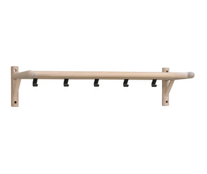 Milford Hat Rack, White Lacquered Oak, 80 cm