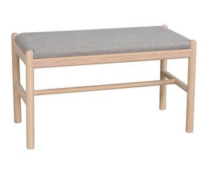 Milford Bench, White Lacquered Oak, 80 cm