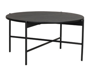 Skye Coffee Table, Black Oak / Black, ø 89 cm