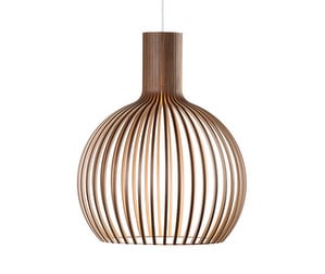 Octo Small 4241 Pendant Light, Walnut