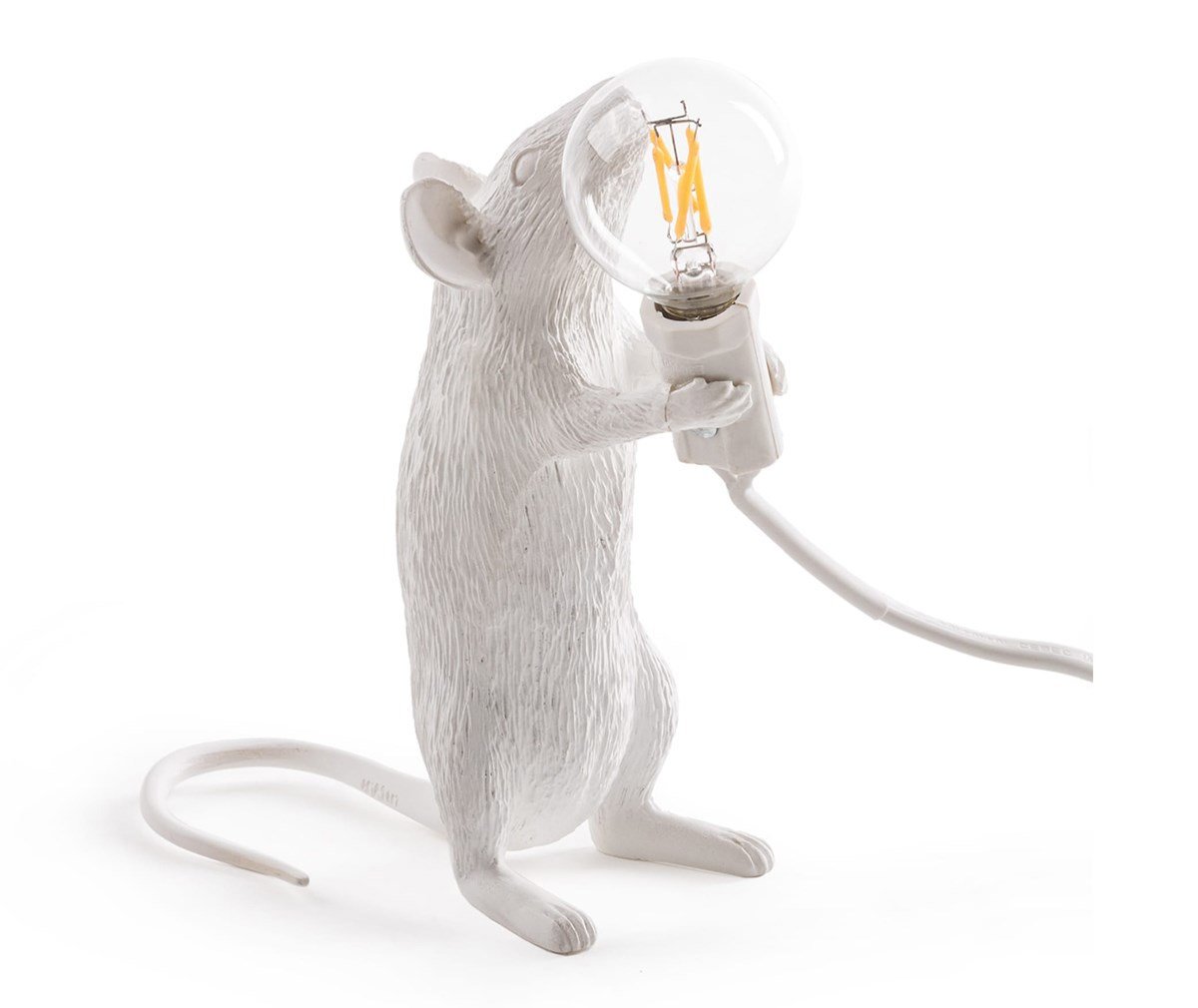 Seletti Mouse-pöytävalaisin valkoinen, seisova