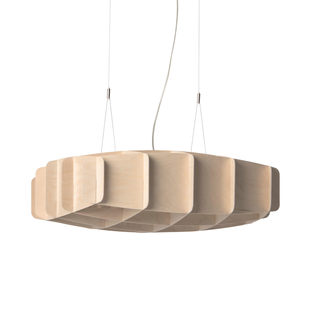 Pilke Lights Ristikko-riippuvalaisin koivu, 65 x 65 cm