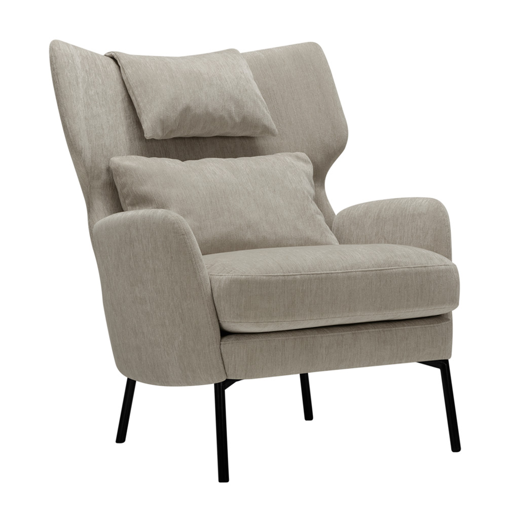 Sits Alex Armchair Atropa Fabric 1 Grey Beige Vepsalainen
