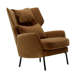 Alex Armchair, Classic Velvet Fabric 22 Brown