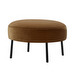 Alex Footstool, Classic Velvet Fabric 22 Brown, ø 64 cm