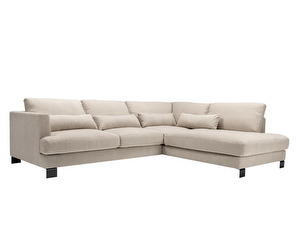 Brandon Chaise Sofa, Stipa Fabric 4 Nature, W 295 cm