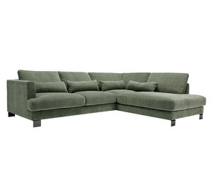 Brandon Chaise Sofa, Stipa Fabric 9 Green, W 295 cm