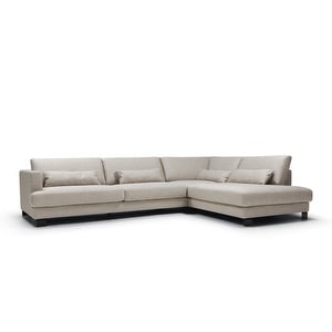 Brandon Divan Sofa, Rock Fabric 3 Beige, W 348 cm