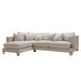 Colorado Chaise Sofa, Caleido Fabric 3790 Beige, Left