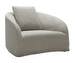 Dahlia Armchair, Pine Fabric 2 Grey-Beige