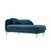 Jenny Chaise Longue, Classic Velvet Fabric 2 Dark Blue, Left