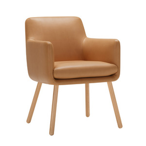 Moa Bistro Chair, Light Brown Aniline Leather