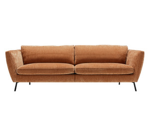 Teddy Sofa, Atropa Fabric 6 Cognac, W 250 cm