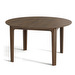 #112 Extendable Table, Lacquered Walnut Veneer, ø 130-230cm
