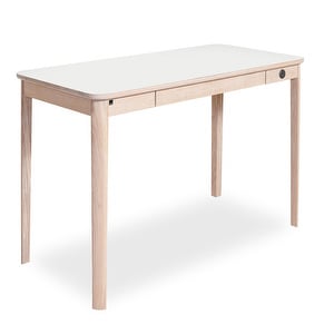 #131 Desk, White / Oiled Oak