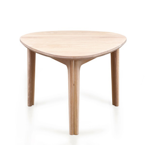 #206 Coffee Table, White Oiled Solid Oak, 65 x 63 cm