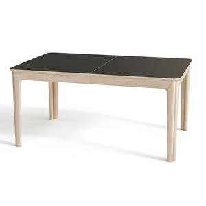 #26 Extendable Dining Table, Black / Oiled Oak, 101 x 155/308 cm