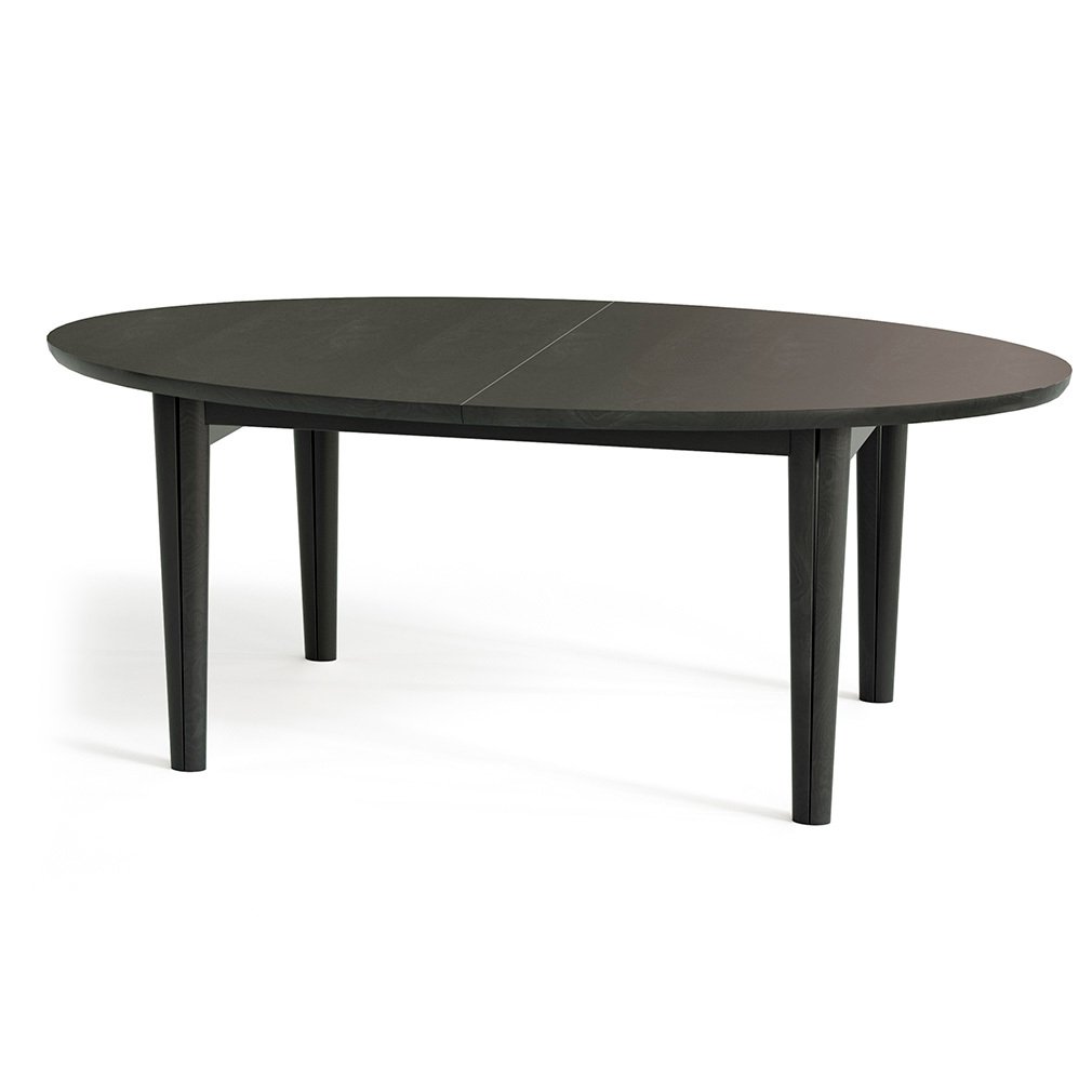 Skovby #78- jatkettava pöytä musta tammiviilu, 109 x 190/290 cm