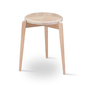 Stool #840, White-Oiled Oak