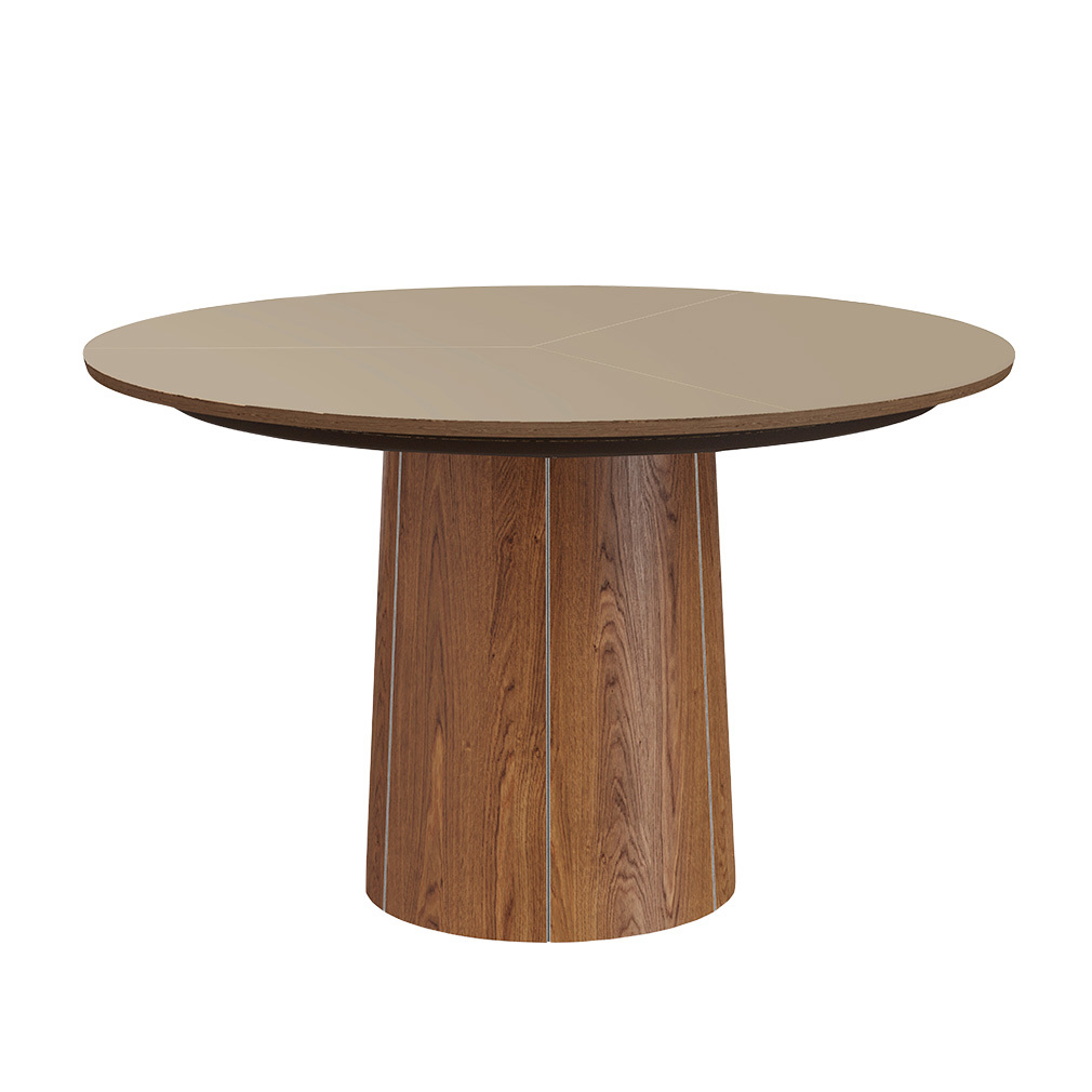 Skovby #33 -jatkettava ruokapöytä pähkinä/nutmeg, ø 123-149 cm