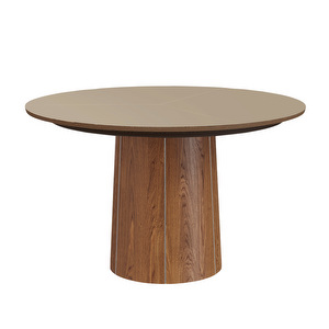 #33 Extendable Dining Table, Walnut/Nutmeg, ø 123-149 cm