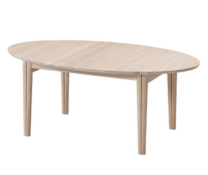 #78- jatkettava pöytä, valkoöljytty tammi, 109 x 190/290 cm