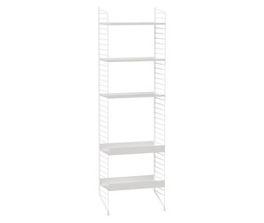 String System Shelf Unit, White, 58 x 200 cm