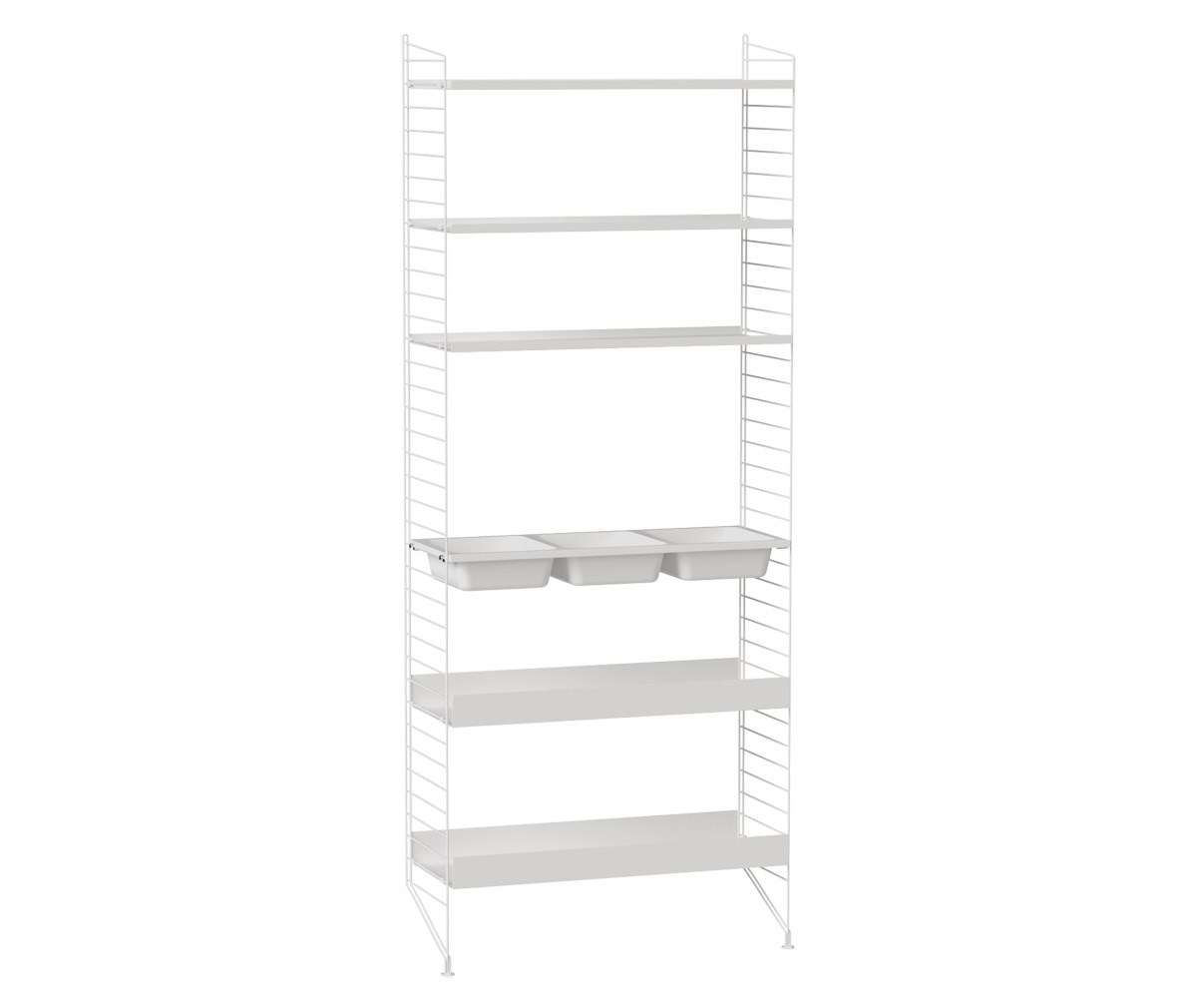 string shelf ホワイト 80×150cm Shelf String® System String Furniture / Perforated metal