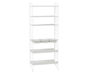 String System Shelf Unit, White, 78 x 200 cm