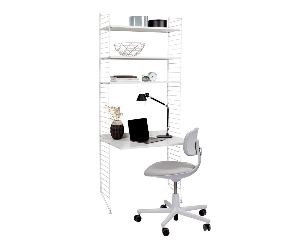 String Furniture String System Desk/Shelf Unit White