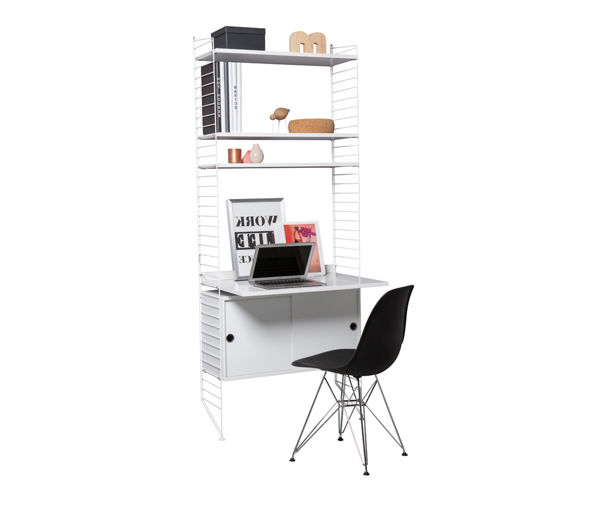 String Furniture String System Desk/Shelf Unit White
