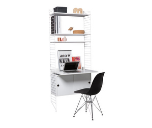 String System Desk/Shelf Unit, White