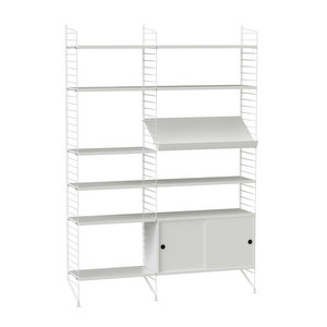 String System Shelf Unit, White, 136 x 200 cm