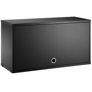 String Cabinet with Flip Door, Black Ash