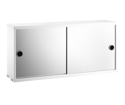 String System Cabinet with Mirror Doors
