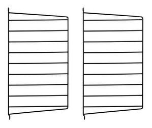 String System -seinäsivupaneelit, musta, 50 x 30 cm