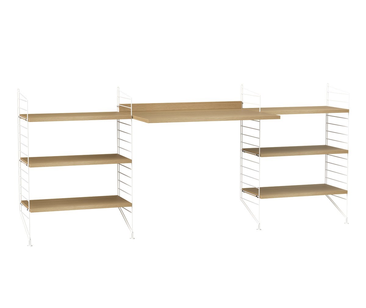 String Furniture String System Desk Unit Oak/White