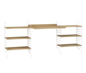 String System Desk Unit, Oak/White