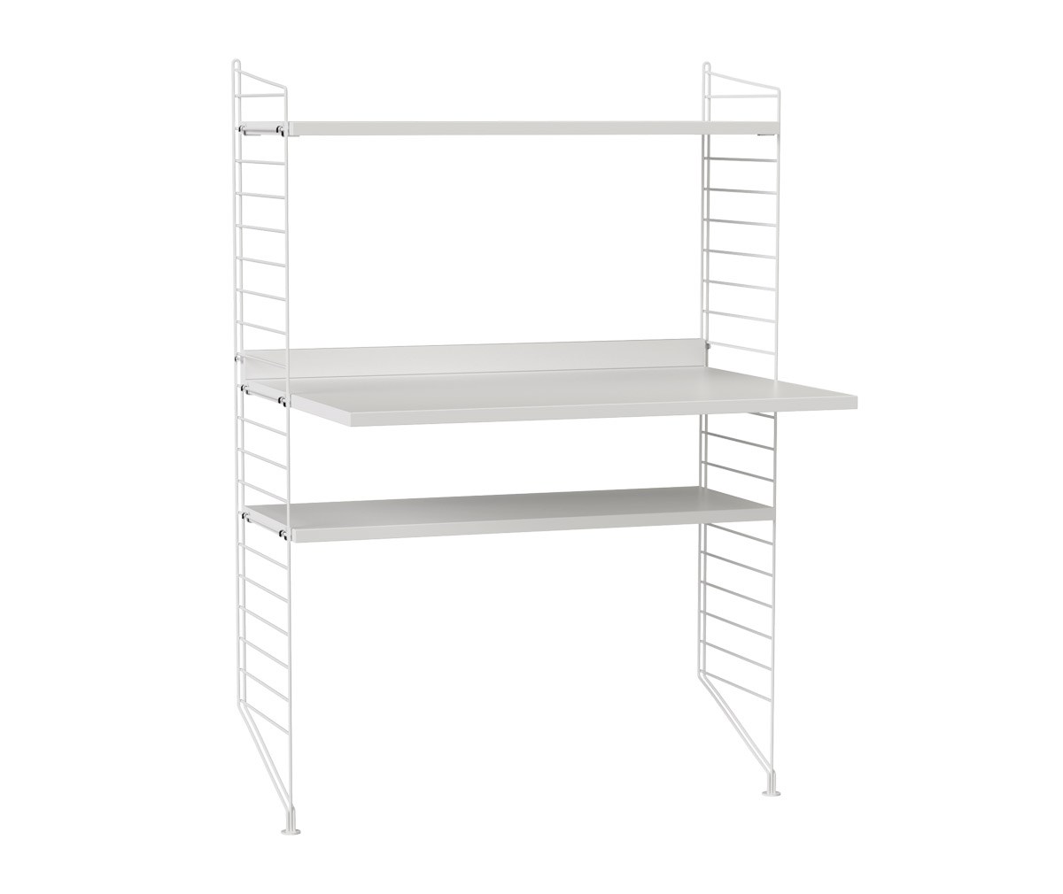 String Furniture String System Desk/Shelf Unit, White