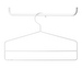 String Coat Hangers, White, Set of 4