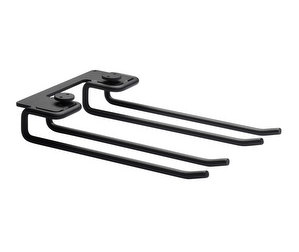 String-ripustusteline metallihyllyyn, musta, 20 cm String-ripustusteline metallihyllyyn, musta, 20 cm