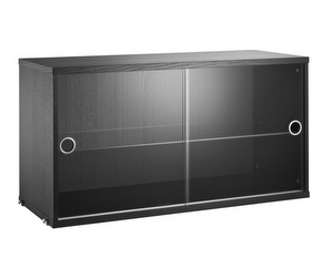 String System Display Cabinet, Black Ash