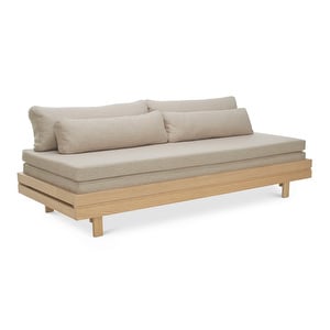 Day&Night Sofa Bed, Oak / Hopper Fabric 51 Beige