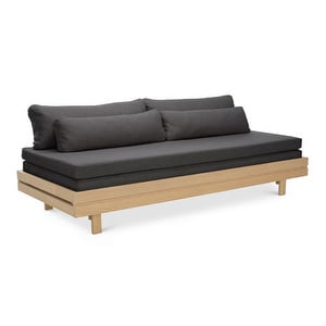 Day&Night Sofa Bed, Oak / Hopper Fabric 67 Grey Day&Night Sofa Bed, Oak / Hopper Fabric 67 Grey