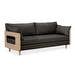 On2 Wood Sofa Bed, Diamonds Fabric 007 Dark Grey, W 202 cm