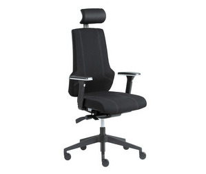 Comfo 3015 Office Chair, Black, Armrests + Headrest
