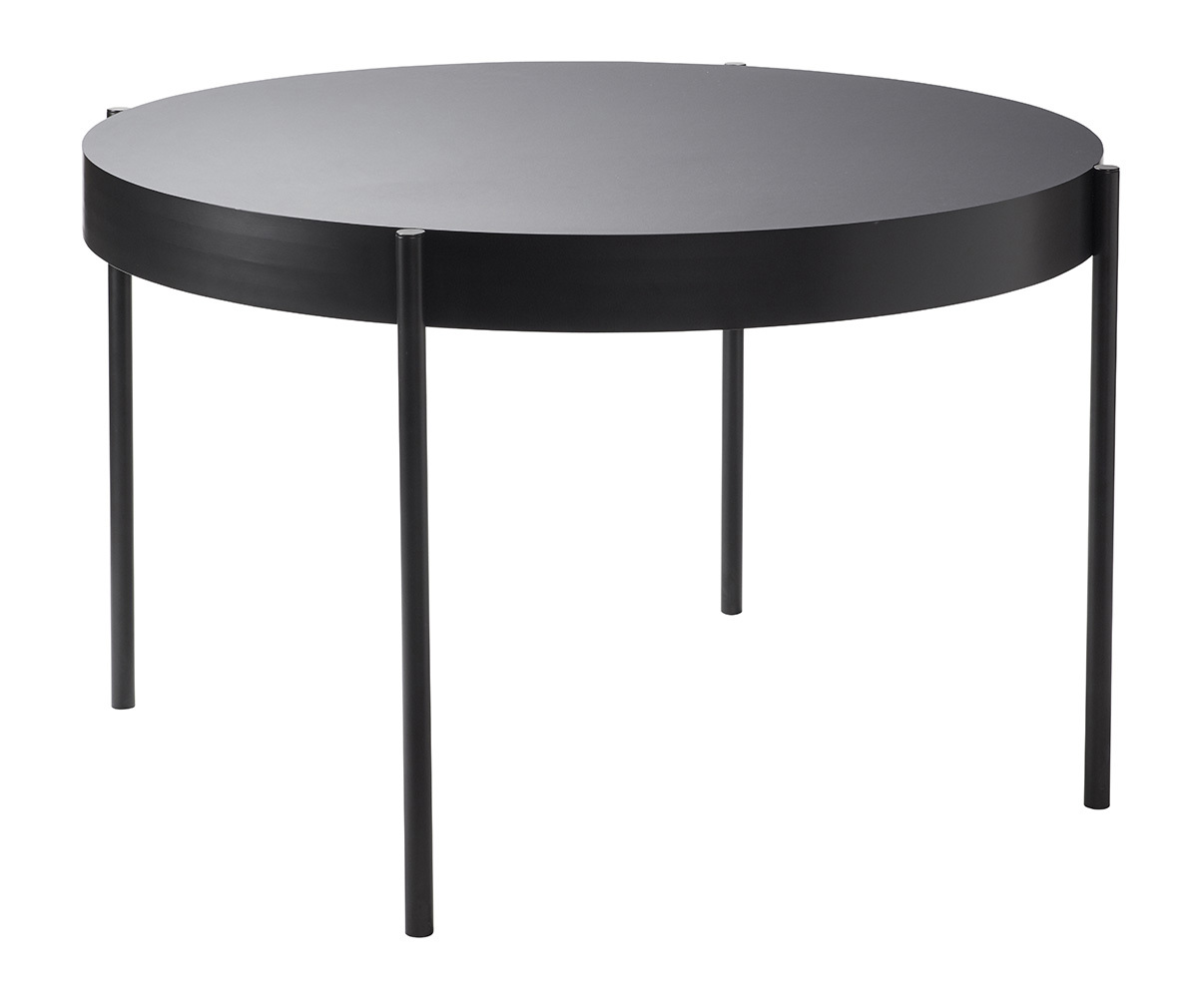 Verpan Series 430 -ruokapöytä musta, ø 120 cm
