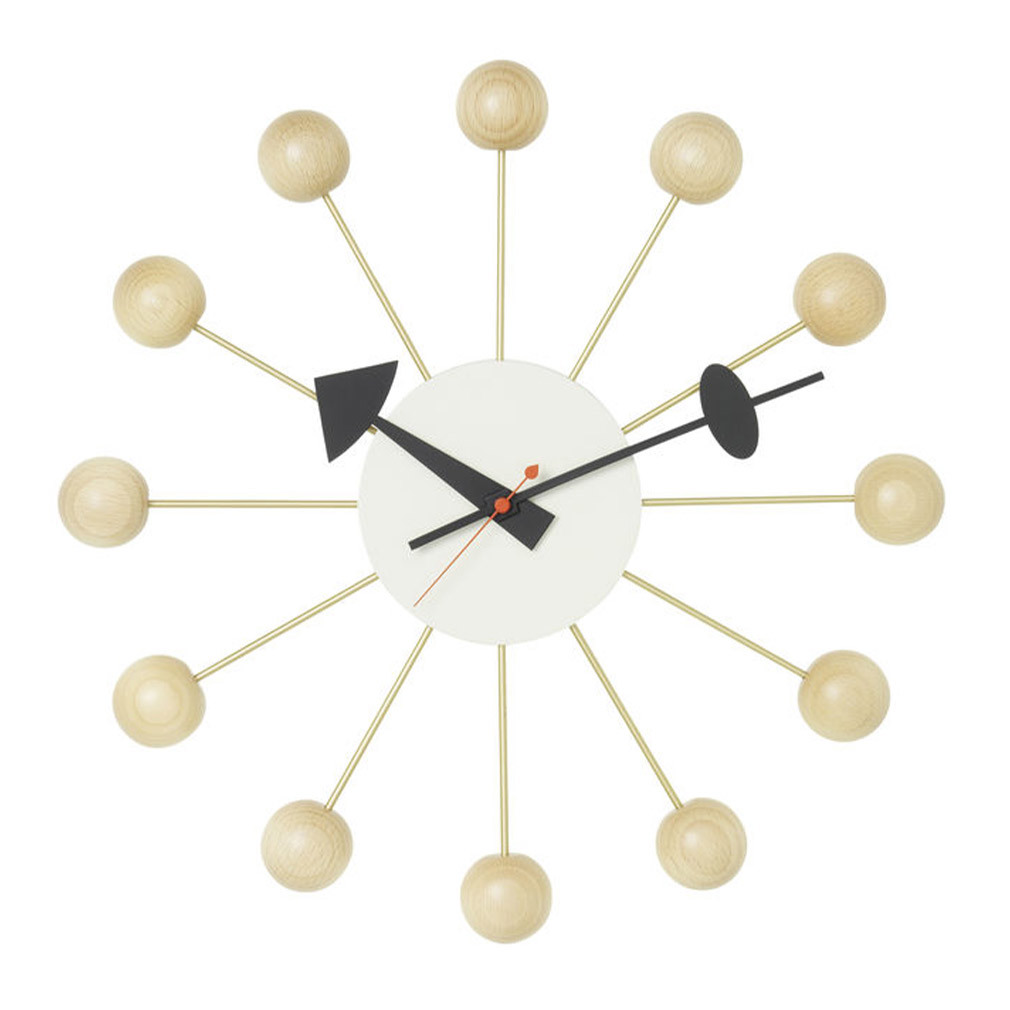 Vitra Ball Clock Natural, ø 33 cm