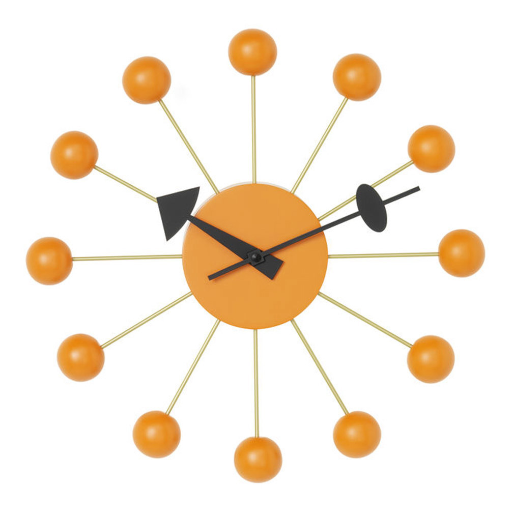 Vitra Ball Clock Orange, ø 33 cm