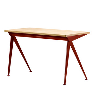 Compas Direction -työpöytä, tammi/punainen, 125 x 60 cm